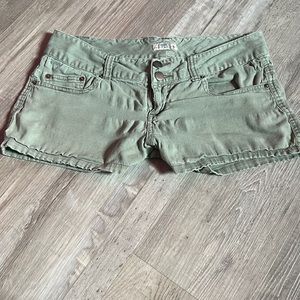 Light green low cut/booty shorts